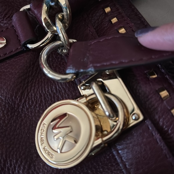Michael Kors Whipped Hamilton bag in Maroon - Picture 10 of 13